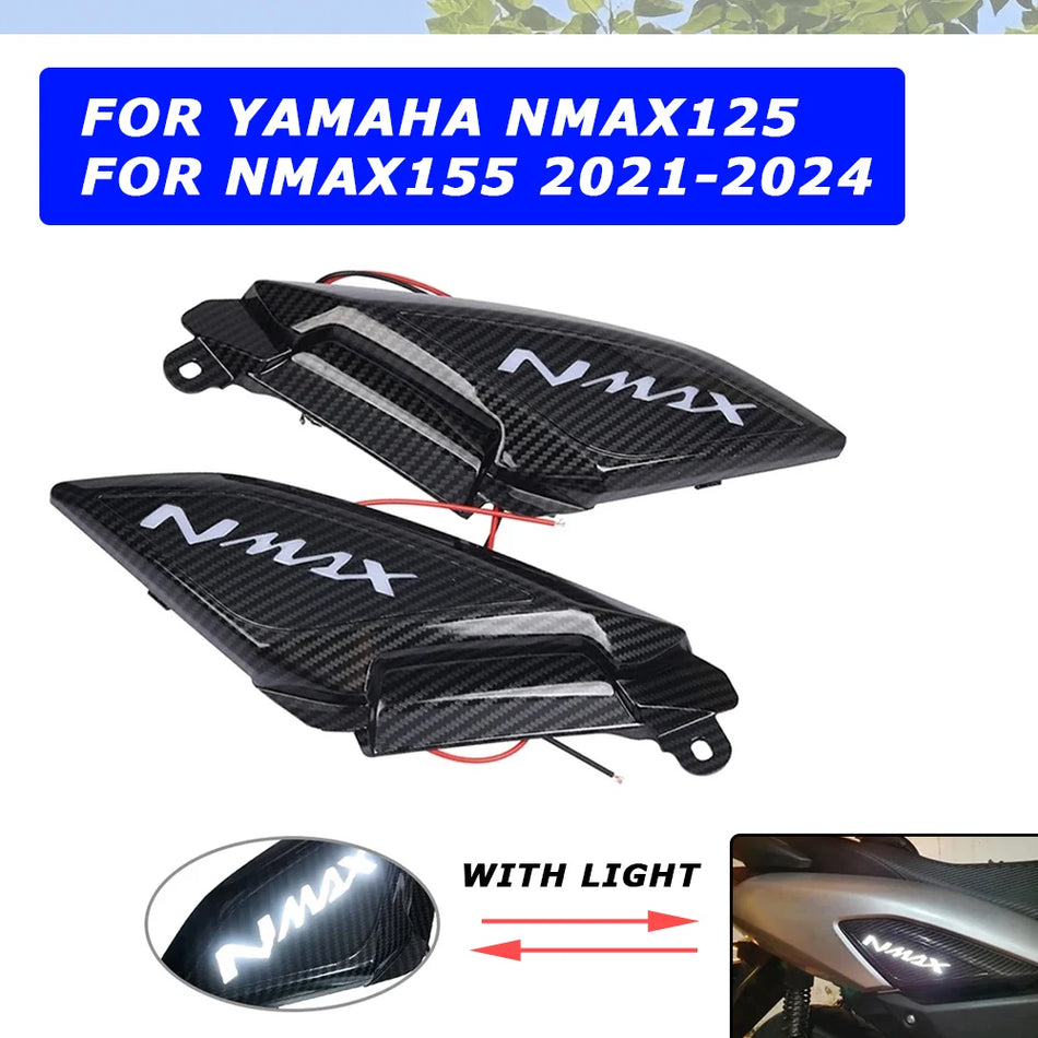 Защитна капачка за задна странична част на Yamaha NMAX с LED лампа, изработена от пластмасова ABS смола