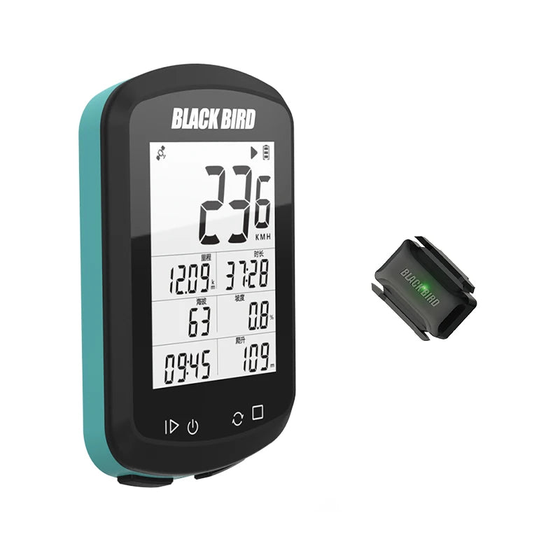 BLACKBIRD GPS Bike Computer BB18 &ndash; Wireless Waterproof Speedometer and Odometer Blue BB18 and CS1