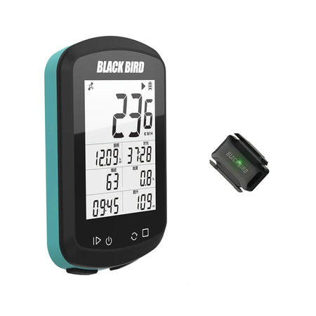 BLACKBIRD GPS Bike Computer BB18 &ndash; Wireless Waterproof Speedometer and Odometer Blue BB18 and CS1