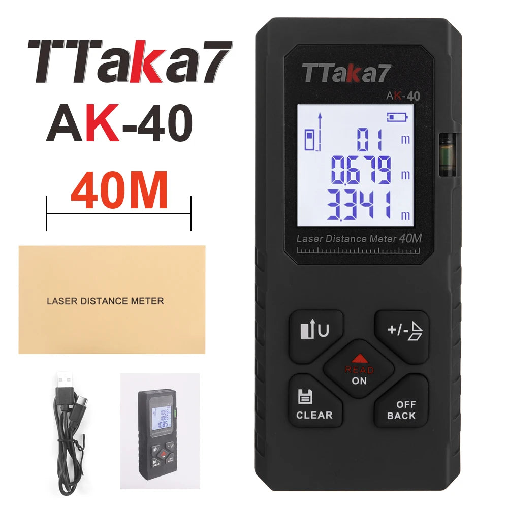 40M-60M Mini Smart Laser Distance Meter &ndash; USB Rechargeable