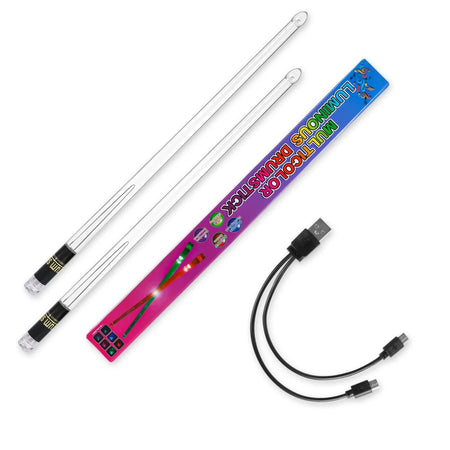 Miwayer LED Drumsticks - 15 Color Gradient USB Rechargeable LED Drum Stick