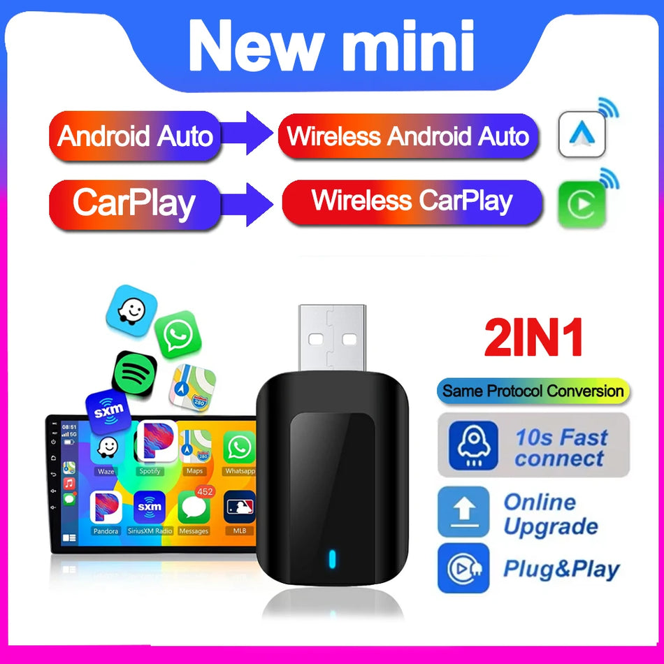 Αντάπτορας Toyota Camry CarPlay Android Auto Ασύρματος 2-σε-1