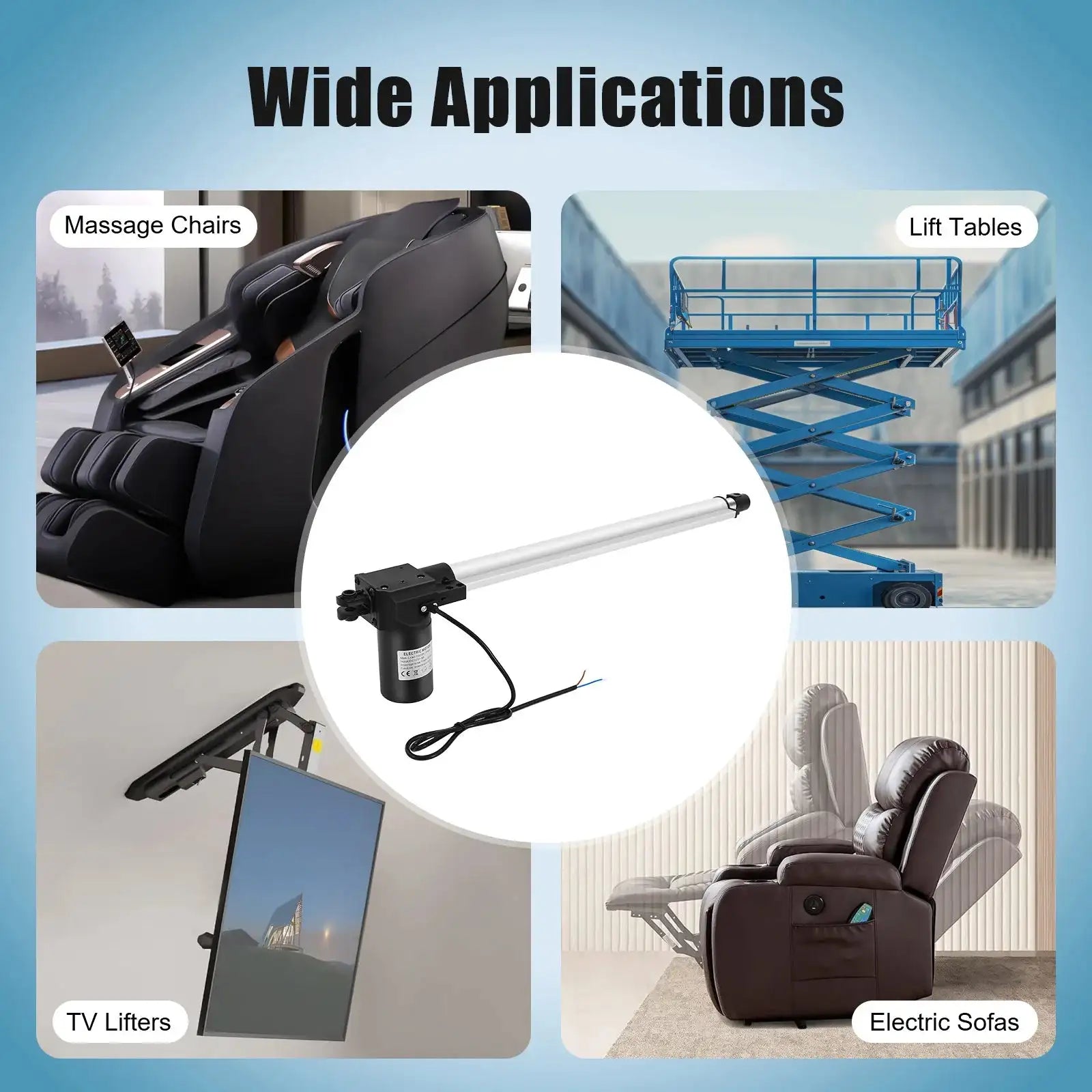 6000N 500mm Electric Linear Actuator &ndash; IP44 Waterproof