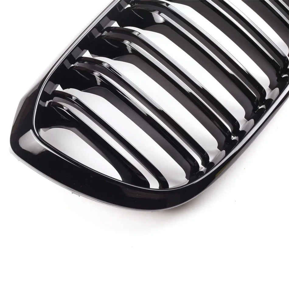Grill przedni do BMW X3 X4 G01 G08 2018-2021, styl wyścigowy, błyszczące czarne wykończenie