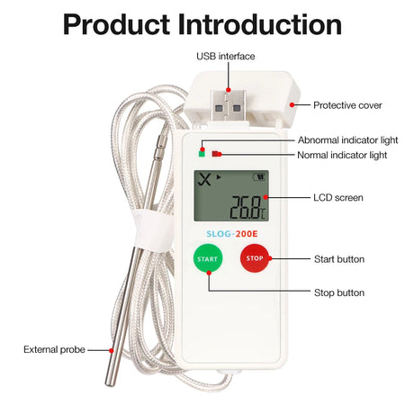 Ultra Low Temp Data Logger &ndash; LCD Display USB Temp Recorder
