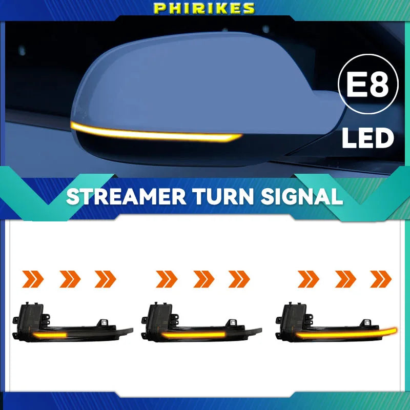 LED dinamiska pagrieziena signāla sānu spoguļa atkārtotājs Audi A3 A4