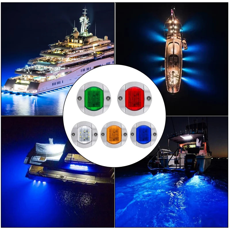 Dual 12V LED Boat Navigation Lights - Waterproof Marine Signal Lamps