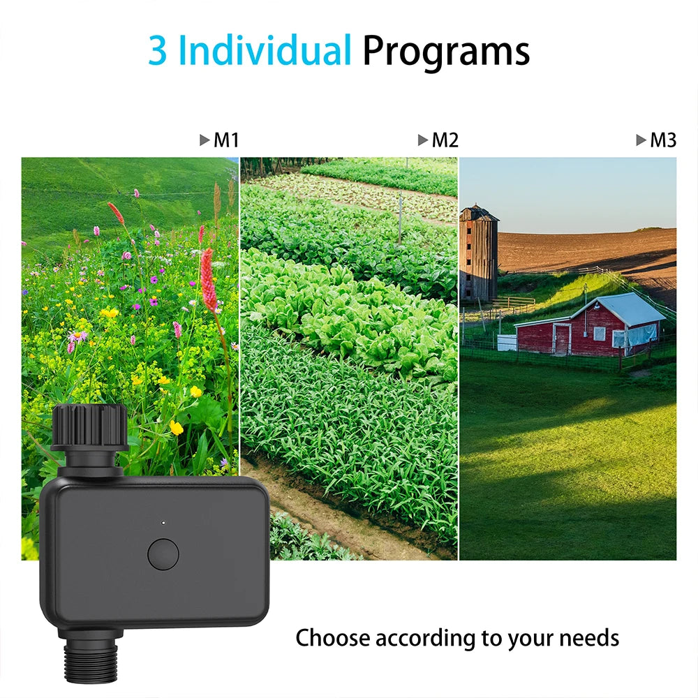 1/2-Way Water Timer &ndash; Smart Auto Irrigation System with Bluetooth and WiFi Compatibility