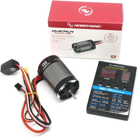 HobbyWing QuicRun Fusion Pro 540 2300KV Brushless Sensory Motor Built In 60A ESC 2 in 1 for RC 1/10 Climbing Car by InterCyprus Trading Ltd