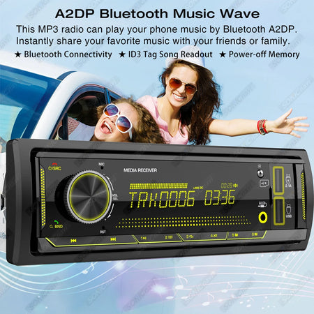 AKAMATE 1Din Car Radio MP3 Player &ndash; Bluetooth Stereo