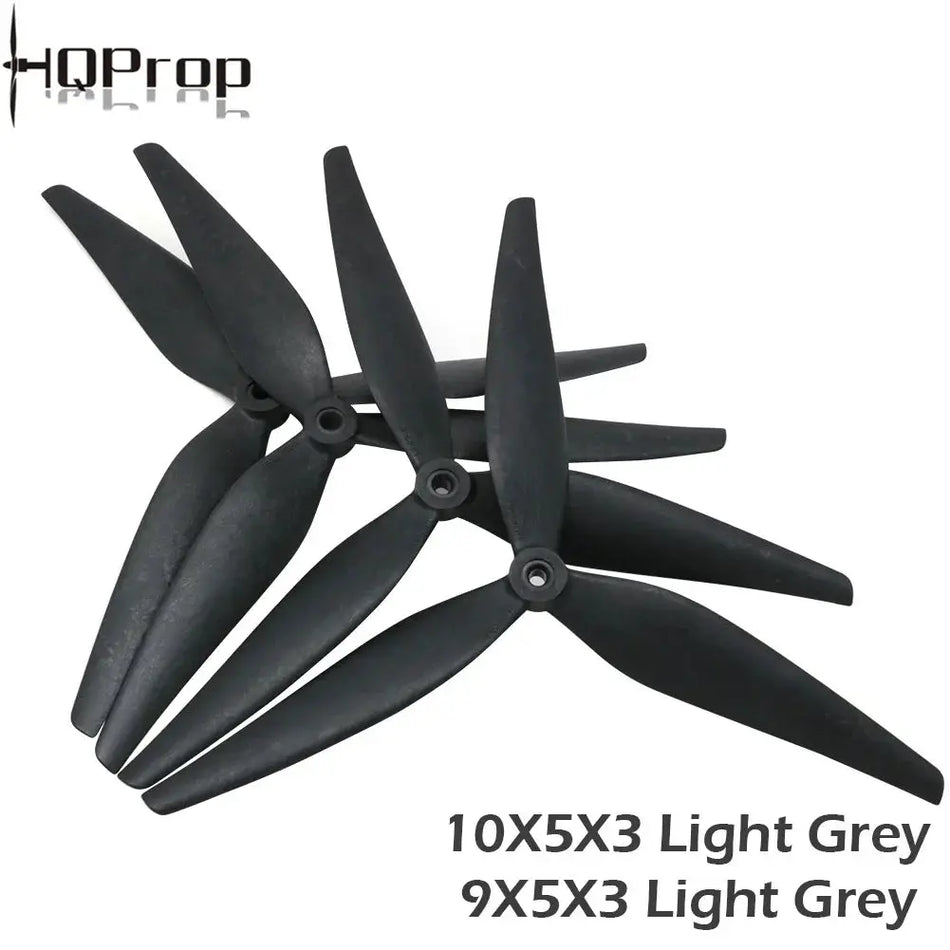 2Pair HQProp 10X5X3 9X5X3 10X4.5X3 1050 1045 9050 10inch 9inch 3 Blades Black Carbon Reinforced Nylon Propeller for Rc FPV Drone by InterCyprus Trading Ltd