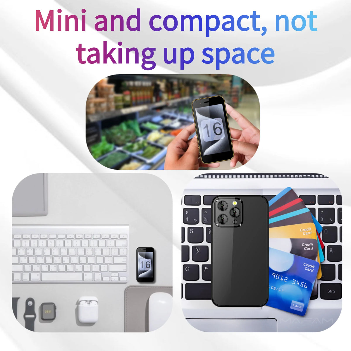 3G WCDMA Mini Smart Phone For Kids &ndash; Compact 3.0 Inch LCD
