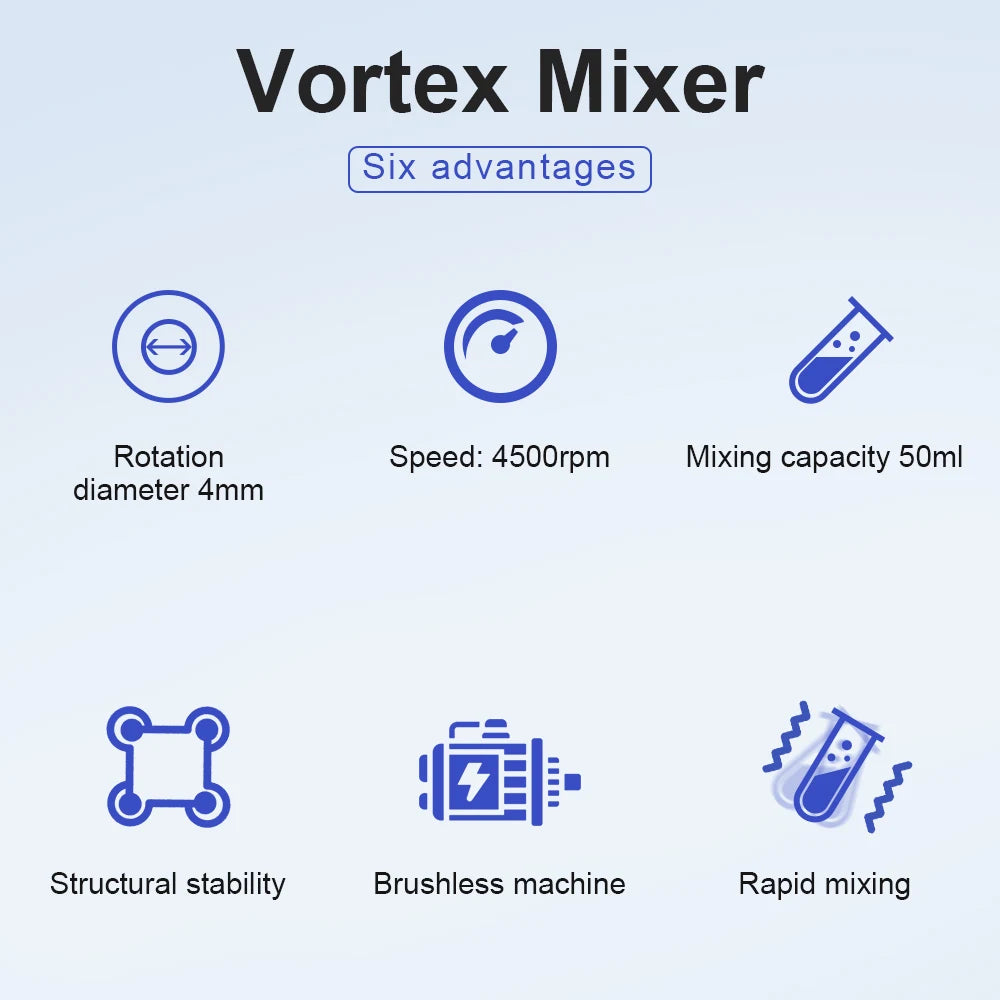 VM10 Mini Vortex Mixer &ndash; Adjustable Speed 0-4500RPM