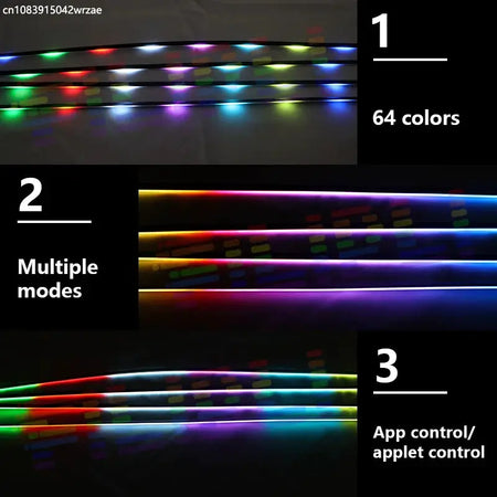 For Chevrolet Captiva 2007~2018 MK1 C100 RGB Car Interior Ambient Lights Strips Breathing Lighting Kit App Control LED strips by InterCyprus Trading Ltd