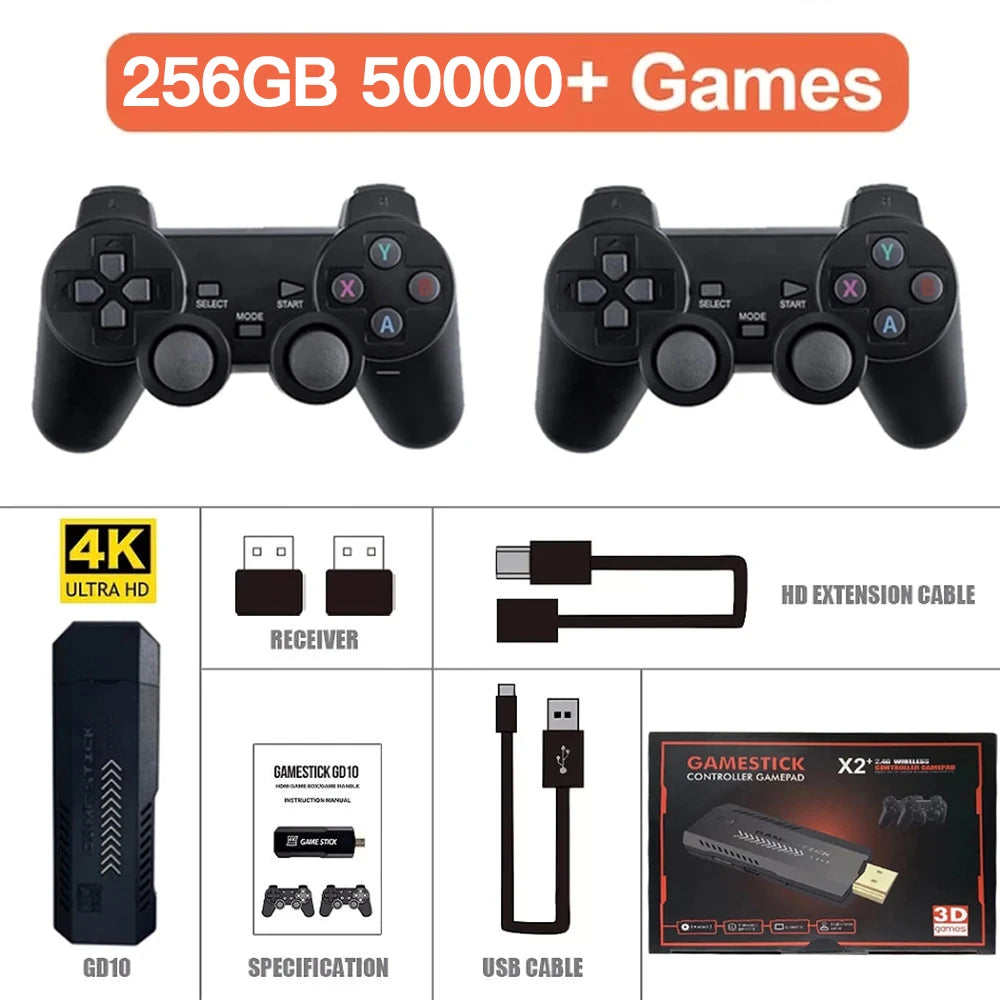 X2 Plus 4K Retro Video Game Console with Wireless Controllers - 50,000 Games