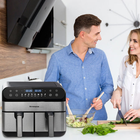 10L Dual Basket Air Fryer &ndash; Touchscreen 2400W, 8 Functions