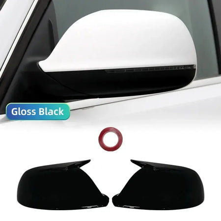 Glossy Black Side Wing Rear View Mirror Cover Case Shell Replace Caps For Audi Q5 SQ5 8R 2009-2017 Q7 4L Facelift 2010-2015 by InterCyprus Trading Ltd