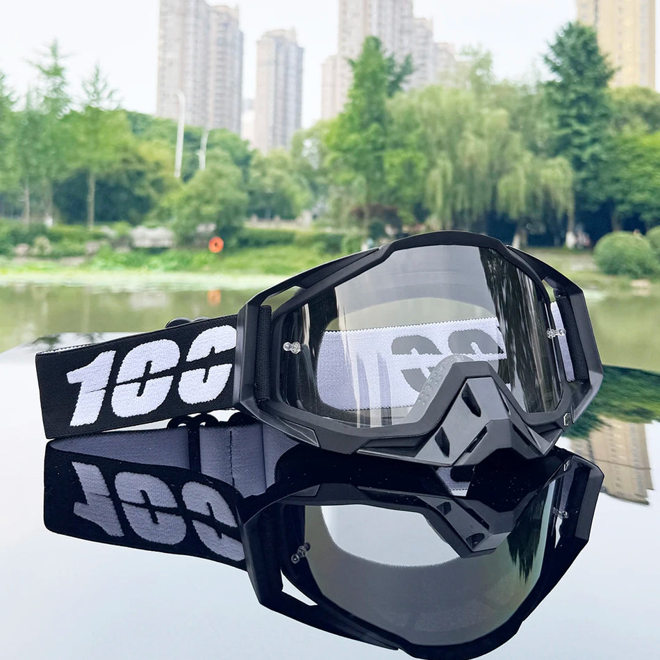 100 Gogle Motocross HD Soczewka Ochronna Przeciw Wiatrowi Okulary do Jazdy