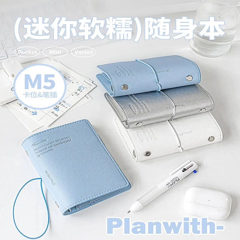 Planwith M5 Binder Notebook Set with Versatile Gel Pens and Flipchart Notepad