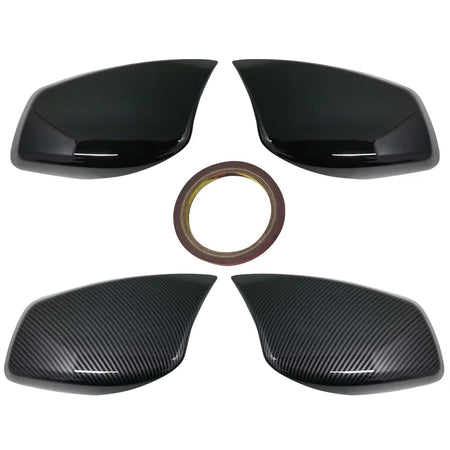 Glossy Black Door Side Mirror Cover Caps For-BMW E60 E61 E63 E64 5/6 Series 2003-2010 by InterCyprus Trading Ltd