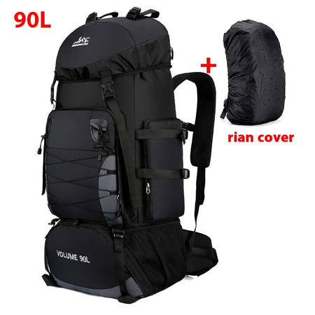 Travel Bag Camping Backpack &ndash; Ultra Durable Outdoor Pack Black AD cover