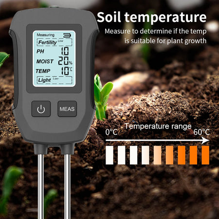 5 In 1 Digital Soil Tester &ndash; Bright Backlit Display