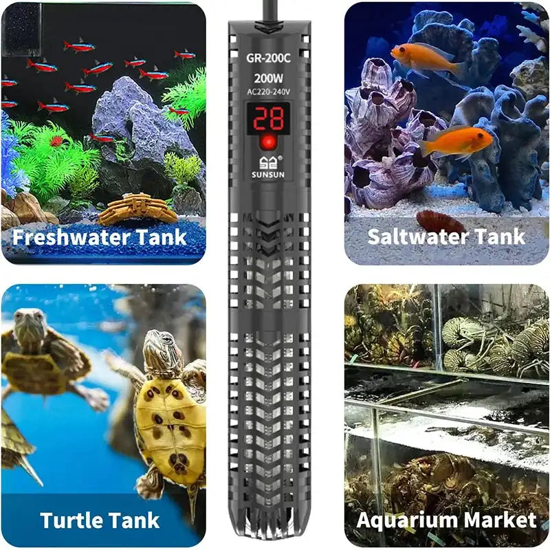 Aquarium Submersible Heater With Thermometer 220 240V