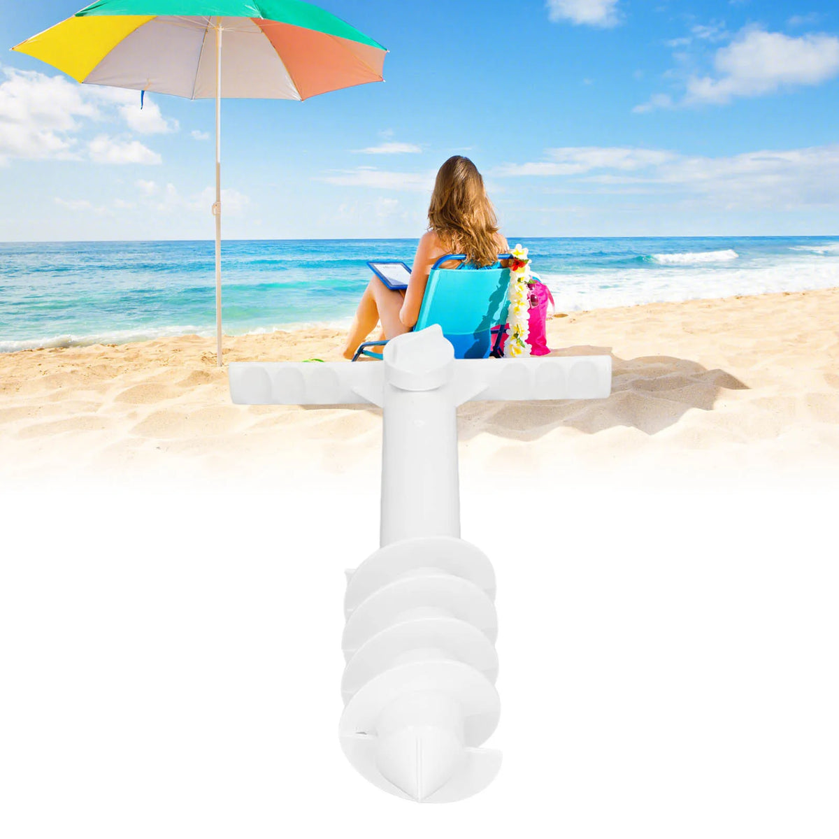 Beach Umbrella Sand Anchor Stand &ndash; Lightweight Design