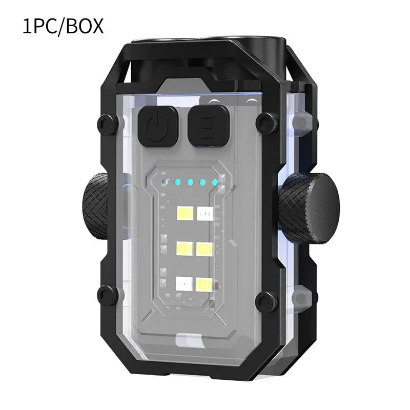 Super Bright Powerful Pocket Torch Light LED Multifunctional Linterna Magnetic COB LED EDC Mini Keychain Flashlight Rechargeable &ndash; Ultra-Bright LED Power White