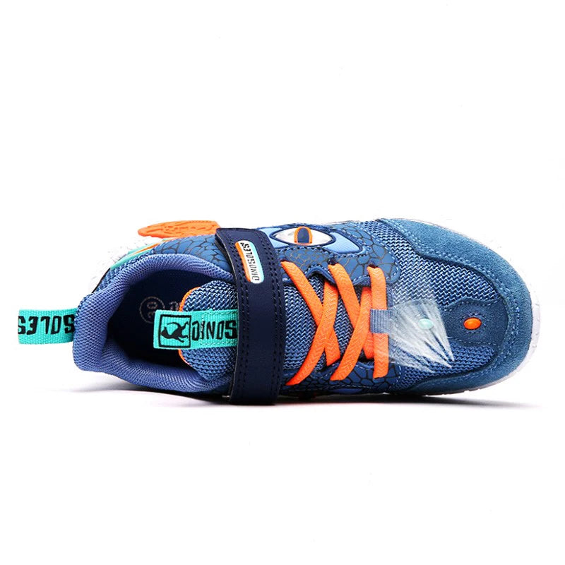 EXDINO LED Light Up Mesh Sneakers for Boys - Fun &amp; Breathable Casual Sports Shoes