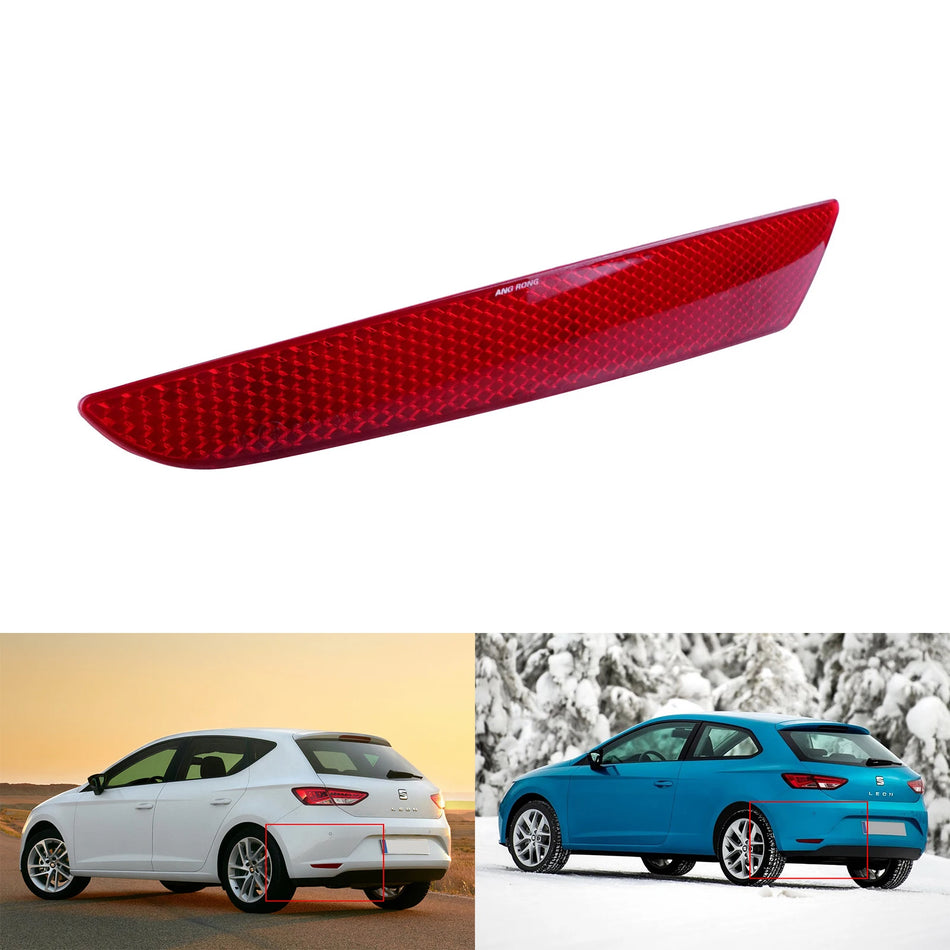 Reflector pentru bara din spate partea stângă pentru Seat Leon 5F Stylance 2013-2019 lentilă roșie 5F0945105F
