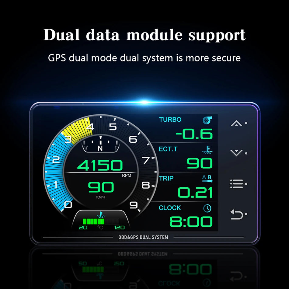 Οθόνη Head Up OBD2 με GPS, LCD μετρητής θερμοκρασίας νερού και θερμοκρασίας λαδιού