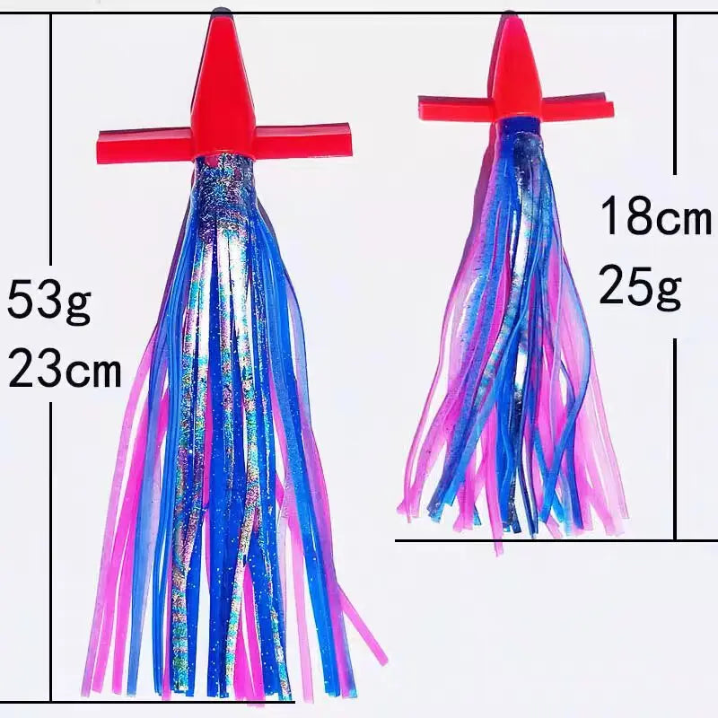 18cm/23cm Trolling Skirt Tuna Lures - Biomimetic Squid Bait for Sea Fishing