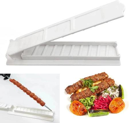 Manual Kebab Maker with Reusable 2.3cm Steel Skewers for Perfect Outdoor Grilling kebab maker-A