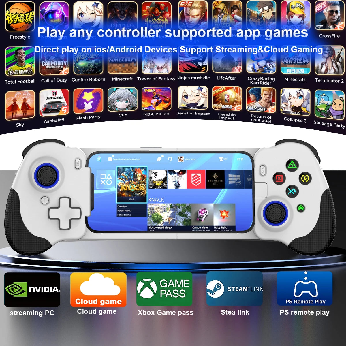 USB-C Mobile Phone Game Controller &ndash; Plug and Play Cloud Gaming Support