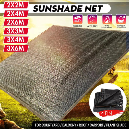 Anti-UV Balcony Sun Shade Sail - Durable Mesh Shade Cloth for Gardens and Patios 3x4m
