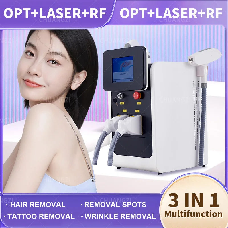 Opt 3 In 1 Laser IPL Karvanpoisto Tatuointipigmentin Poisto RF