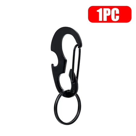 Multipurpose Stainless Steel Key Ring &amp; Bottle Opener Carabiner Tool 1PC