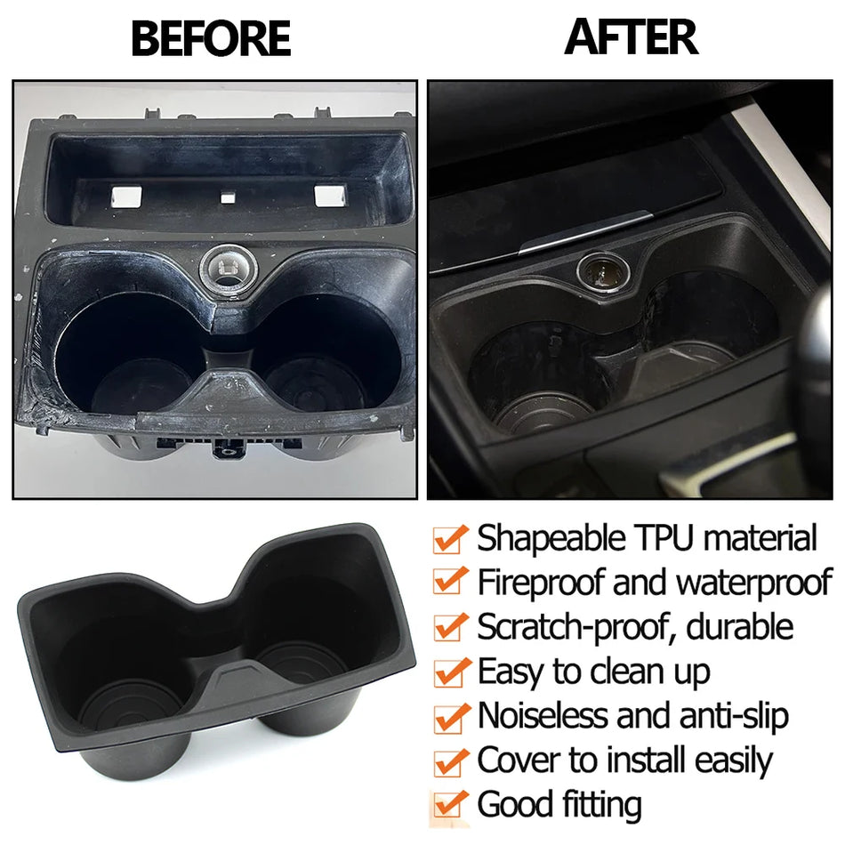 Cup Holder Insert for BMW 1/2 Series F20-F23 M2 F87 Removable TPU Cover Interior Car Accessory
