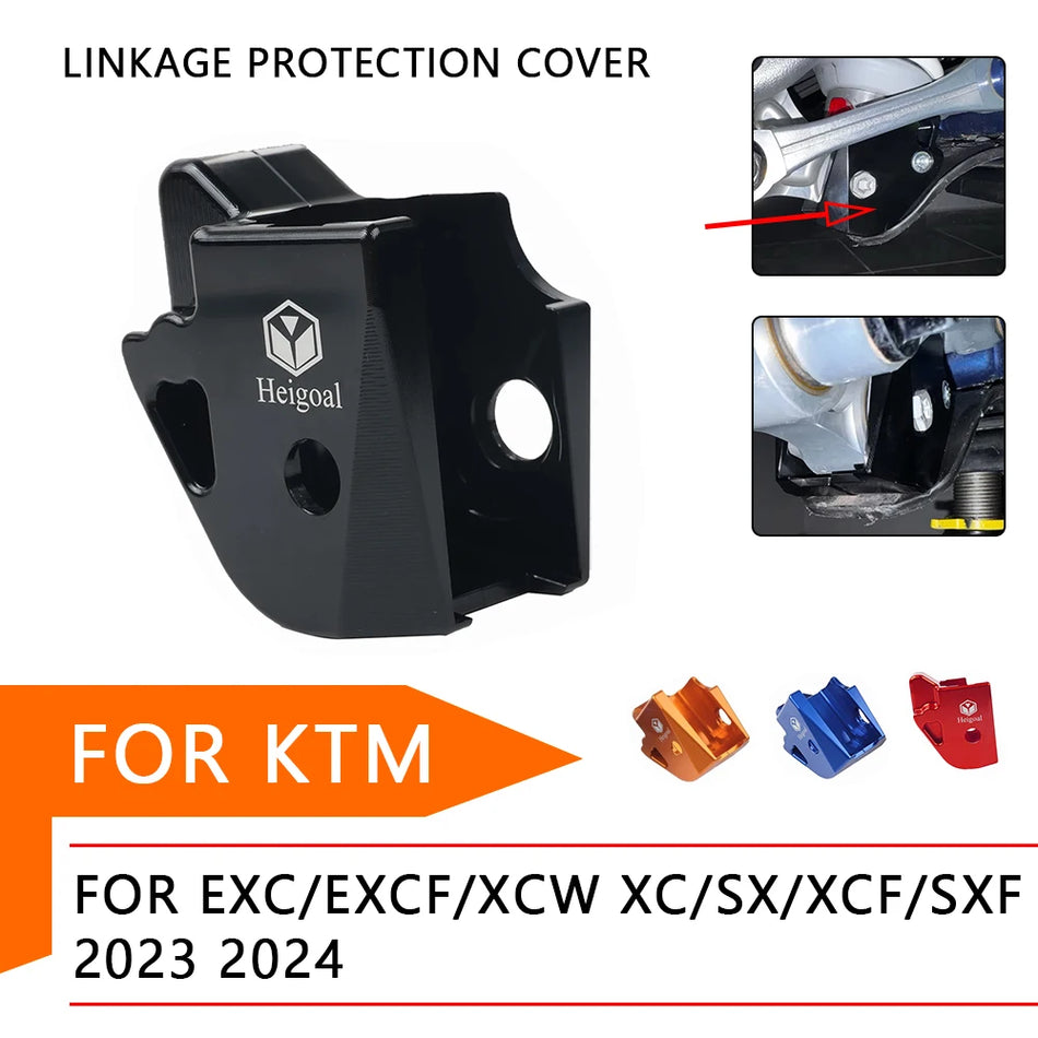 KTM EXC300 Rear Shock Linkage Guard Cover CNC Machined, Protective Aftermarket Part for 2023-2024