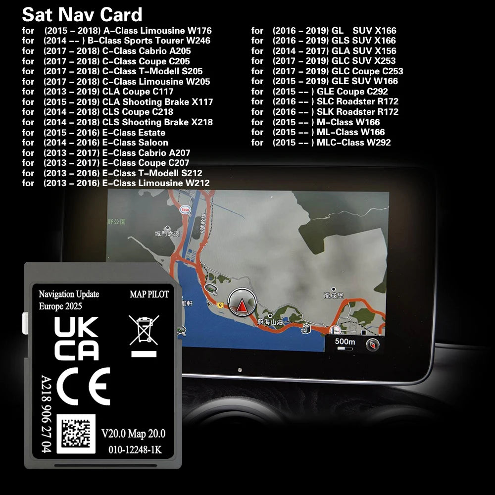 Mercedes GLA W156 Navigation Maps SD Card 32GB &ndash; Europe