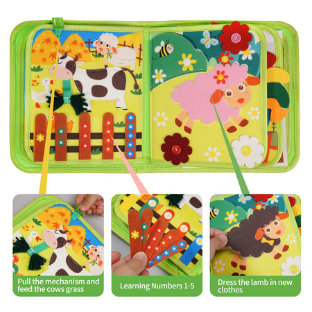 Children's 3D Farm Felt Storybook - Interactive Busy Board