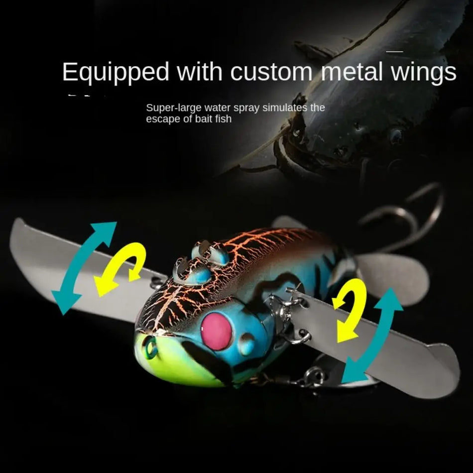 Pintaonkimisviehe 70mm 20g Propelleri Warbler pyörivällä hännällä bassolle
