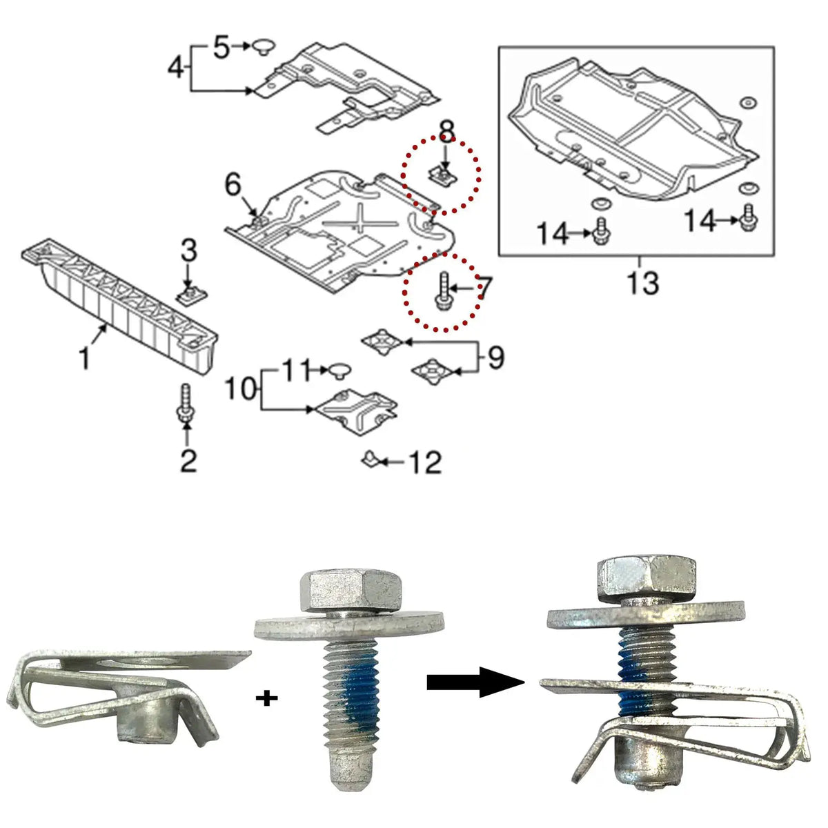 20PCS Universal M6 U-Nut Screws Retainer Clips For Engine Cover Undertray Splash Shield Guard Replacement by InterCyprus Trading Ltd