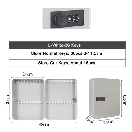 Key Safe Box New Multi Keys Storage &ndash; Secure Key Organizer L-white-code