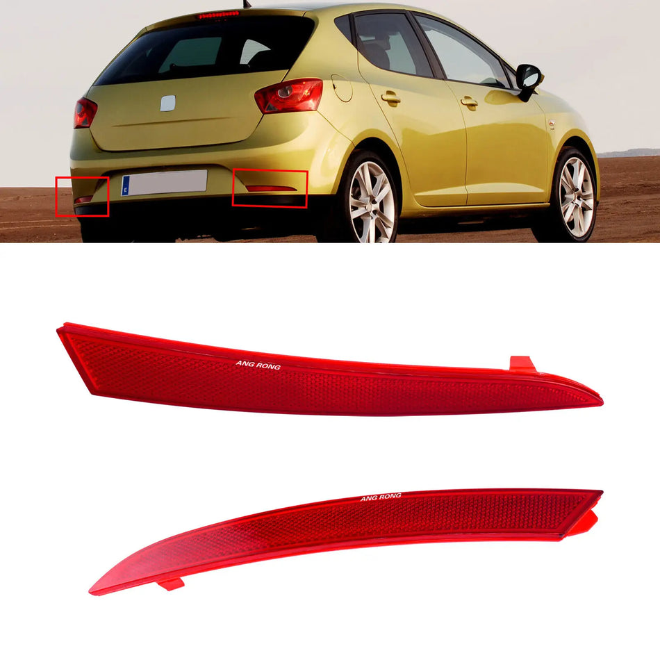 Lumini pentru Bara Spate pentru Seat Ibiza MK IV 6J 2008-2012 5-Uși Lentilă Roșie Pereche Plastic