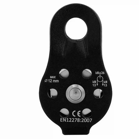 Rock Climbing Pulley 26KN &ndash; Alloy Heavy Duty Swivel black