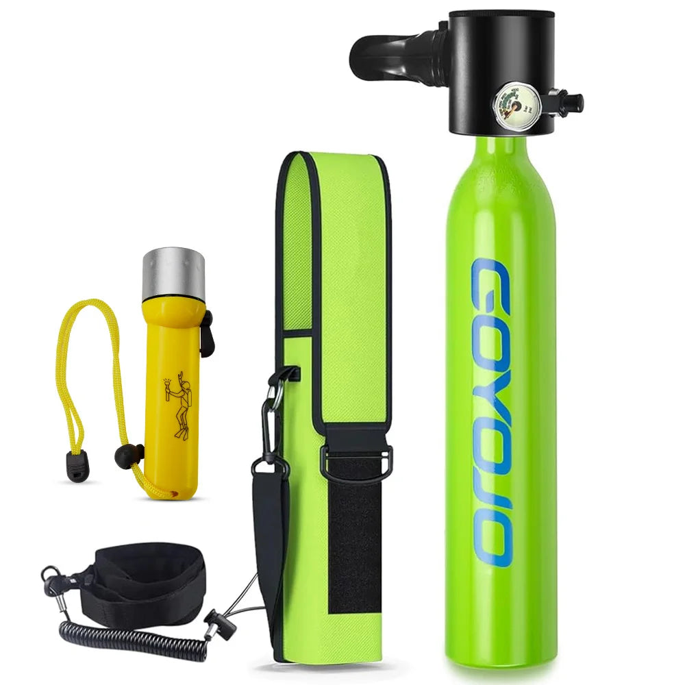 Mini Bouteille De Plongée SMACO 0,5L – 6 Minutes D'autonomie, Aluminium Aéronautique, Portable Et Rechargeable