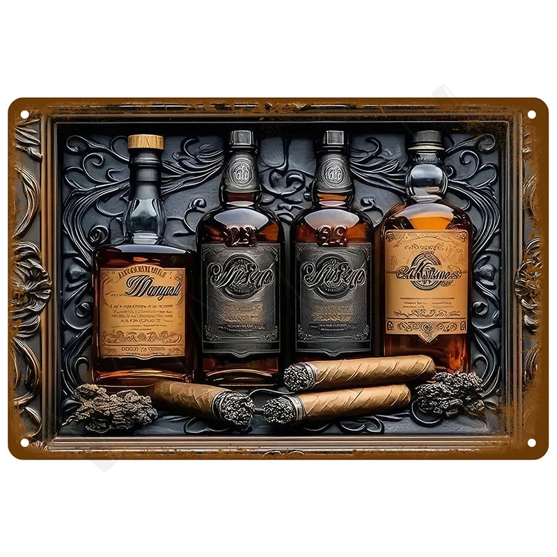 Cartelli in latta vintage da bar 20x30cm decorazione retrò per soggiorno