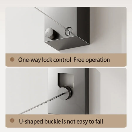 Invisible Clothesline Telescopic Hanging - Compact Design